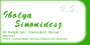 ibolya simonidesz business card